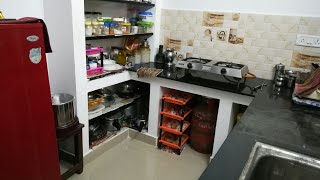 Kitchen tour Tamil  How to organize small kitchenKitchen organization ideas in tamil [upl. by Ahsemat]