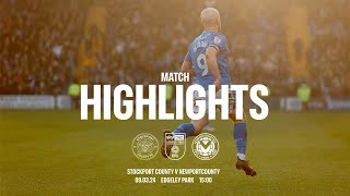 Stockport County Vs Newport County  Match Highlights  90324 [upl. by Yllier373]