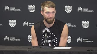 Domantas Sabonis Sacramento Kings defeat Toronto Raptors  Post Game Interview [upl. by Niowtna]