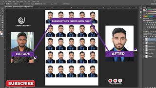 How to Create a passport size photo in adobe Photoshop cc Photoshop tutorial 2024 [upl. by Linneman]