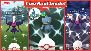 Shiny Darkrai amp Mega Banette Live Raid Invite  Great Chance to Get This Shiny Mythical  Pokémon GO [upl. by Alrac51]