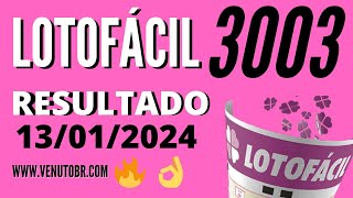 🍀 Resultado Lotofácil 3003 [upl. by Pennebaker]