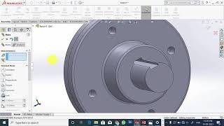 Flange Coupling using Solidworks  Parts and Assembly  Solidworks tutorial for beginners [upl. by Figueroa]