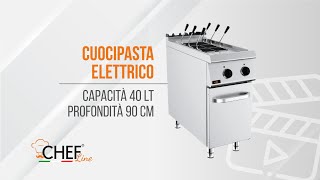 Cuocipasta Elettrico Capacità 40 Lt Profondità 90 CHCPE40GT9EKO  Chefline [upl. by Oinotnaocram374]