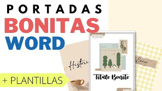 Ideas de Portadas  Plantillas hechas en Word [upl. by Sunday762]