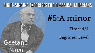 Gaetano Nava sightsinging exercise No5 A minor [upl. by Assenna897]