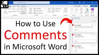 How to Use Comments in Microsoft Word Modern Comments [upl. by Siouxie]