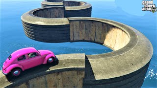 GTA 5 🐸 Half Tire Track  Crazy Weevil Parkour [upl. by Enert]