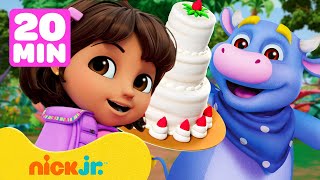 NIEUWE dierenavonturen van Dora 🐮🎂  Compilatie van 20 minuten  Nick Jr Nederlands [upl. by Egas]