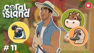 DAY 11  New Farm ANIMALS Unlocked amp Fall Festival Prep  Coral Island 🐮 [upl. by Encratia]