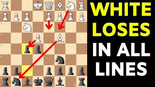 The BEST Chess Opening Against 1e4  TRAPPIEST Gambit for Black [upl. by Lessig]