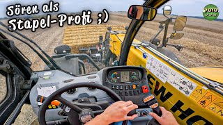 Let’s Drive Teleskoplader  Zum ersten Mal Ballen stapeln🙈  New Holland Creator Days 2022 [upl. by Finzer]