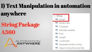 Text Manipulation in Automation AnywhereA Complete Guide stringmanipulation string package a360 [upl. by Walcott866]