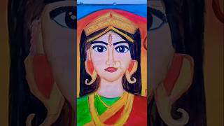 Durga ji painting supertigdi shorts drawing painting durgamaa diy beautiful navratri song [upl. by Nazarius]