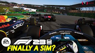 IS F1® 23 FINALLY A SIM  Sim Racers First Drive [upl. by Nhor539]