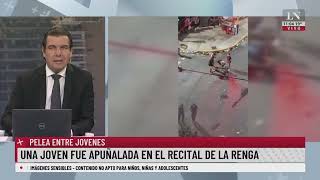 Recital de La Renga un joven fue noqueado por un efectivo de seguridad [upl. by Worlock]