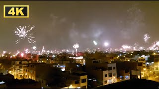 【4K】FELIZ AÑO NUEVO 2024 🎆  LIMA PERÚ  Massive Fireworks New Year 2024 quot Los Olivos quot🎆 [upl. by Carlyn]