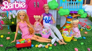 Barbie amp Ken Doll Family Easter Morning Routine and Egg Hunt [upl. by Waring]