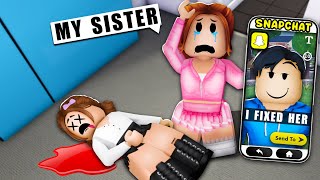 My STALKER MURDERED My SISTER in Roblox Snapchat Brookhaven RP 🏡 [upl. by Ynohtnaed]