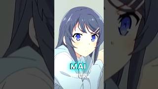 Mai Sakurajima  4K  Edit animeshort shorts [upl. by Treblihp]