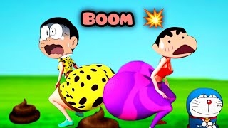 Shinchan And Nobita Play Bum Game 😱 Funny Game  Ng gaming [upl. by Juliane763]