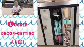 Locker decoration ideas 2017 Decorating my locker  getting a ukulele [upl. by Fleischer]