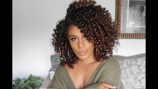 Smooth and Bouncy Curls on Natural Hair using Creme of Nature [upl. by Airlia]