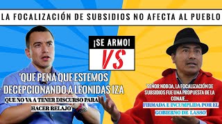 Que pena que estemos decepcionando a Leonidas Iza que no va a tener discurso para hacer relajoNoboa [upl. by Nosredna]