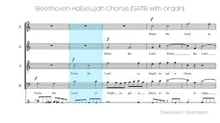 Beethoven Hallelujah Chorus SATB With Organ [upl. by Acinoreb]