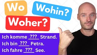 Lokale Präpositionen für die Fragen Wo Woher Wohin [upl. by Mossolb]