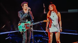 Bella Thorne on stage with Benjamin Mascolo at the Benji amp Fede concert at Arena di Verona 071121 [upl. by Norramic]