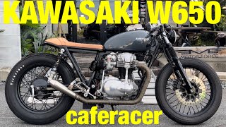 KAWASAKI W650 caferacer custom 【車両紹介】MOTORFORCE [upl. by Anial]