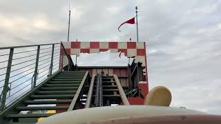 Goofys Barnstormer Roller Coaster Front Seat POV [upl. by Ellehcam]