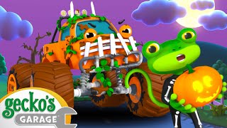 Monster Monster Truck Halloween Special  Geckos Garage  Trucks For Children  Cartoons For Kids [upl. by Gannes]