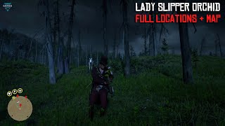 Red Dead Redemption 2  COMPLETE All 7 Lady Slipper Orchid Full Locations amp Maps  Exotics Quest [upl. by Debbi]