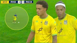 Joao Mendes quotRonaldinho Sonquot Shows His Skills vs Roberto Carlos Team [upl. by Liakim]