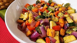 How to Roast Vegetables the Right Way with Balsamic Vinaigrette  Side Dish❤️ [upl. by Omura]