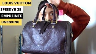 Louis Vuitton Speedy Bandouliere 25 Empreinte in Aube Unboxing [upl. by Nicole674]