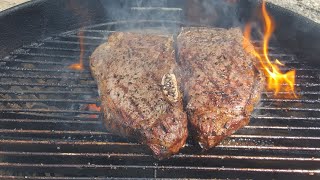 Reverse Seared Steak On The Weber Kettle And Slow n Sear While Camping [upl. by Moazami]