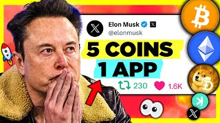 Elon Musks BIG PLAN to Integrate 5 Cryptos into X Twitter [upl. by Schatz]