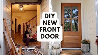 DIY Gorgeous Wood Door Installation Part 2 The Reveal  DIY Extreme Home Makeover [upl. by Cheryl]