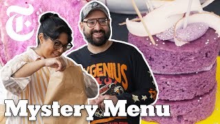 Ube Challenge 2 Chefs Make Dinner and Dessert With Purple Yams  Mystery Menu  NYT Cooking [upl. by Arbmat282]