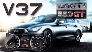 NISSAN V37 スカイライン フル加速比較！20ターボ vs 35ハイブリッド  20Turbo vs 35HV Infiniti Q50 [upl. by Enaenaj]