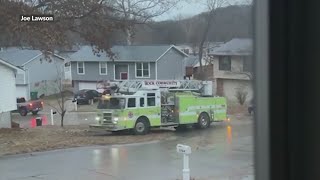 Fire truck slides spins on ice in Jefferson County subdivision [upl. by Aisad]