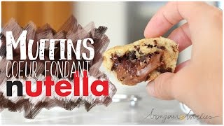 Comment faire des MUFFINS au NUTELLA  ∆ Meilleure RECETTE pâte muffins sans lait [upl. by Ardnaeel]