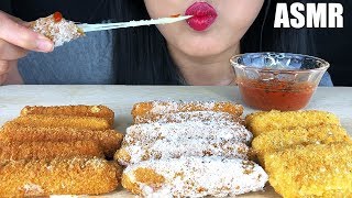 ASMR CHEESY MOZZARELLA STICKS MUKBANG Crunchy Eating Sounds  ASMR EATING NO TALKING  ASMR Phan [upl. by Asabi]