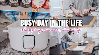 BUSY DAY IN THE LIFE OF A SINGLE MOM  SHOPPING DINNER CLEANING  MOM OF 3 [upl. by Aivun]