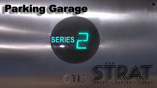 Otis Series 2 Traction Elevators Parking Garage  The Strat  Las Vegas NV USA [upl. by Ody]