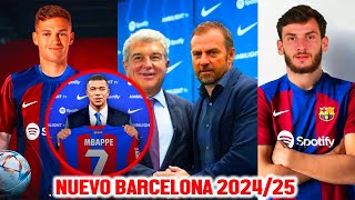 🚨LOCURA EL NUEVO BARCELONA 202425  NUEVO ENTRENADOR NUEVOS FICHAJES BOMBA [upl. by Chew332]