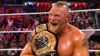 Brock Lesnar Wins World Heavyweight Championship Seth Rollins Lose  on Raw [upl. by Warford]